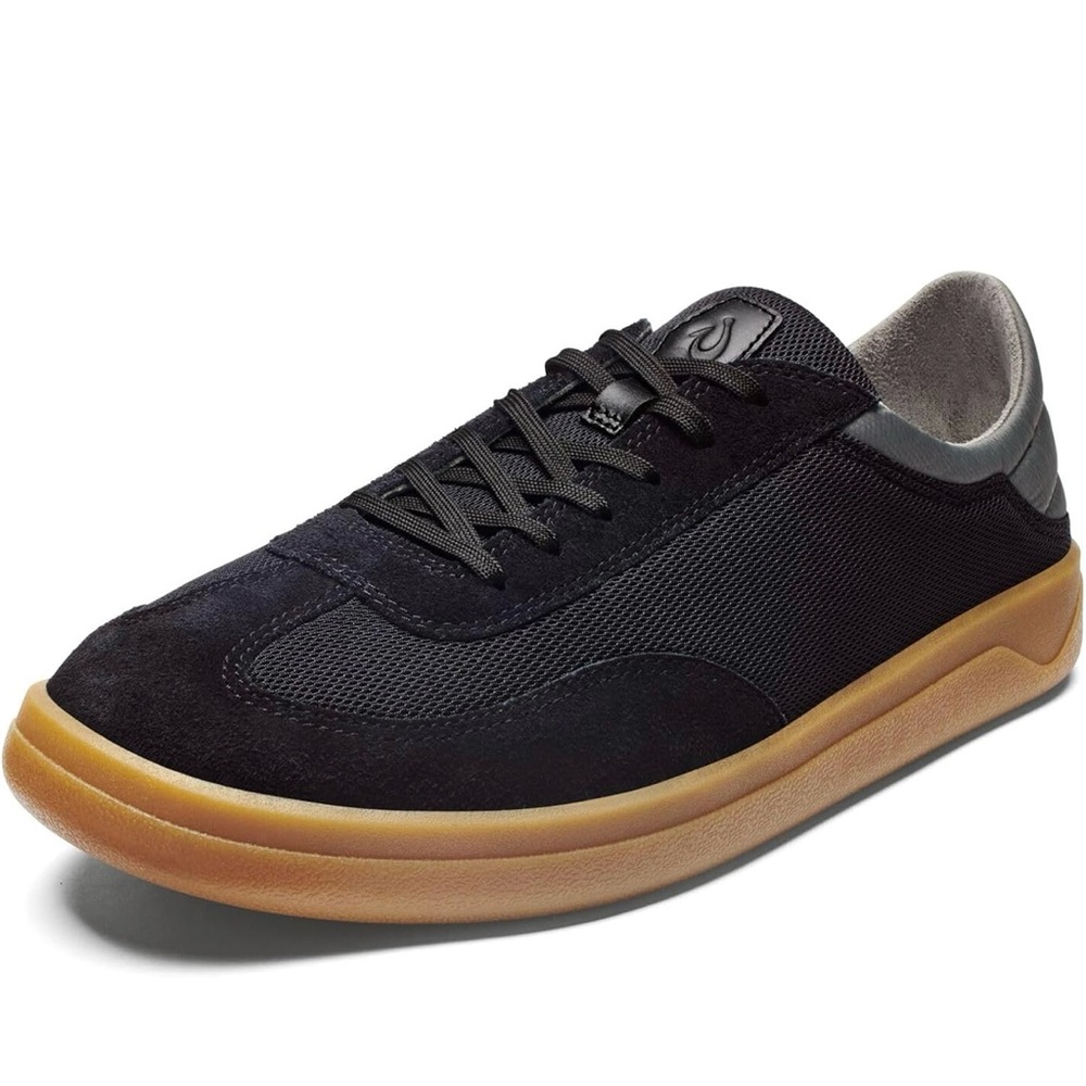 OluKai Black Sneakers with Suede Upper and Rubber Sole